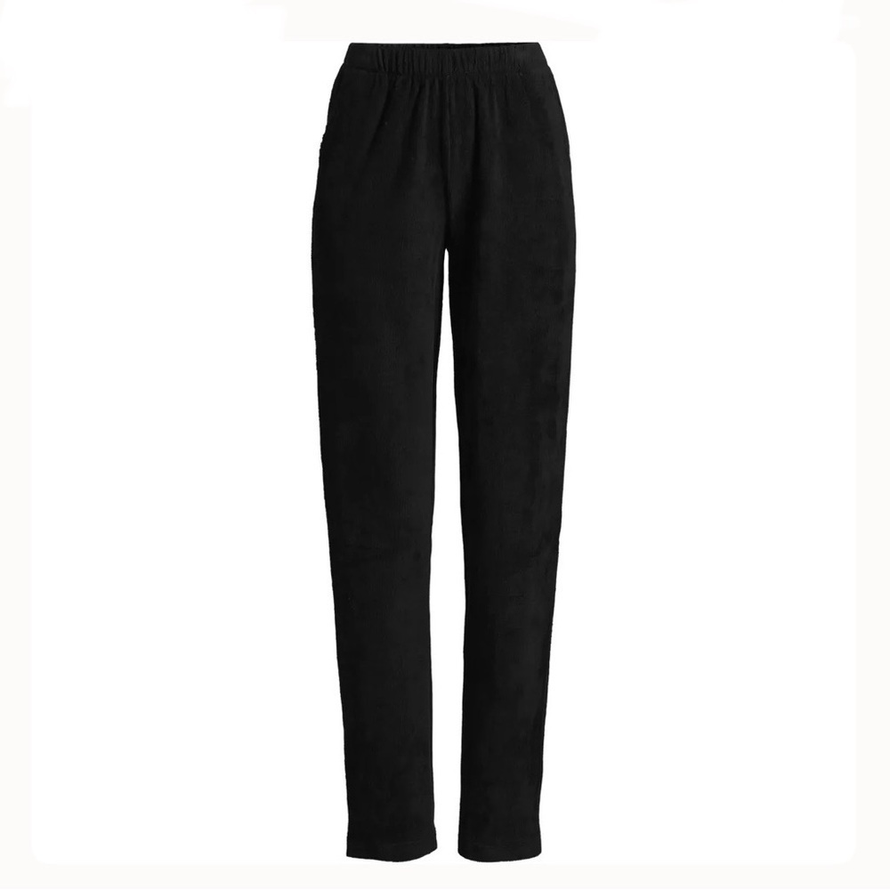 Lands’End Women's Sport Knit Corduroy High Rise Pull On Comfy Pants with Pockets